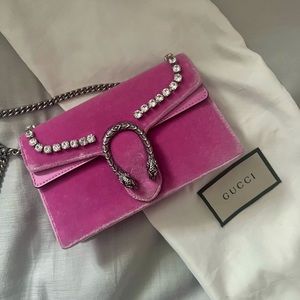 Gucci Dionysus Super mini pink Velvet